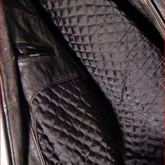 Vtg  Distress Soft Gray Lamb Leather Claiborne Bomber Jacket  Sz XL - Picture 8 of 12